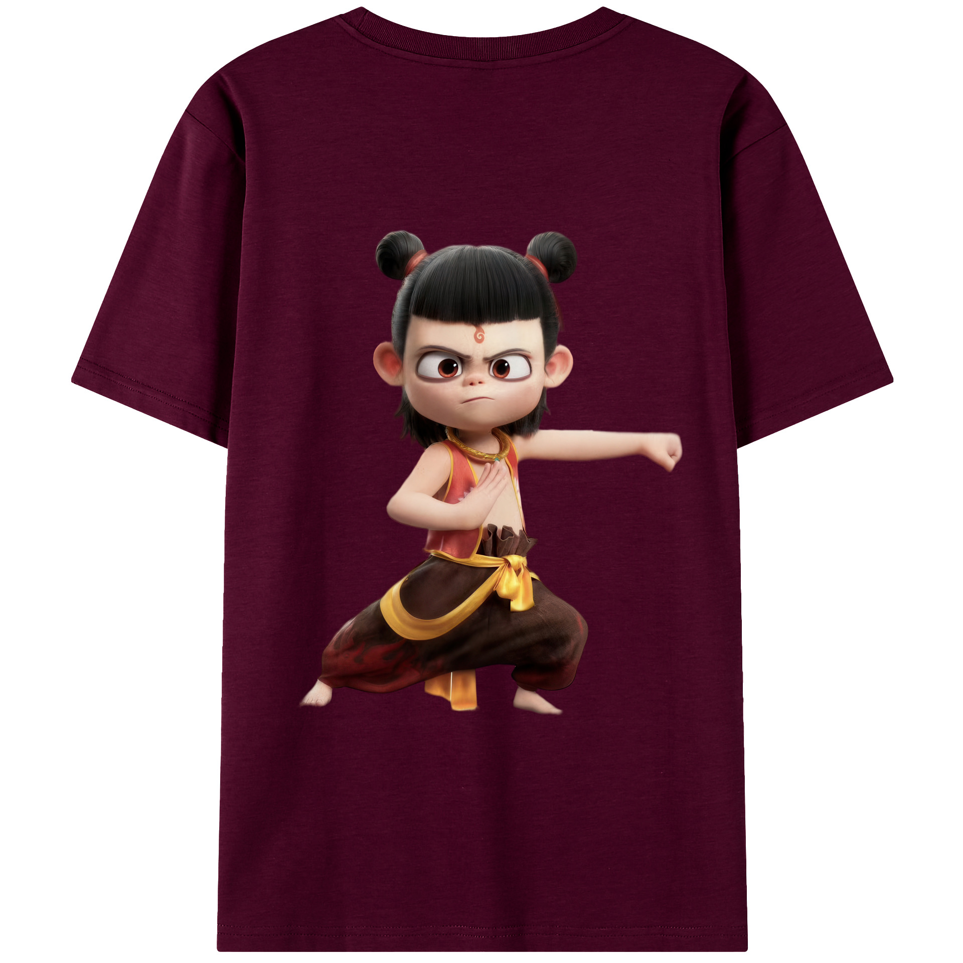 （画像用） Ne Zha 2 ナタ 魔童の大暴れ レディース半袖Tシャツ(バックプリント)